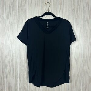 Athleta Black Short Sleeve Athletic Workout Top, XS